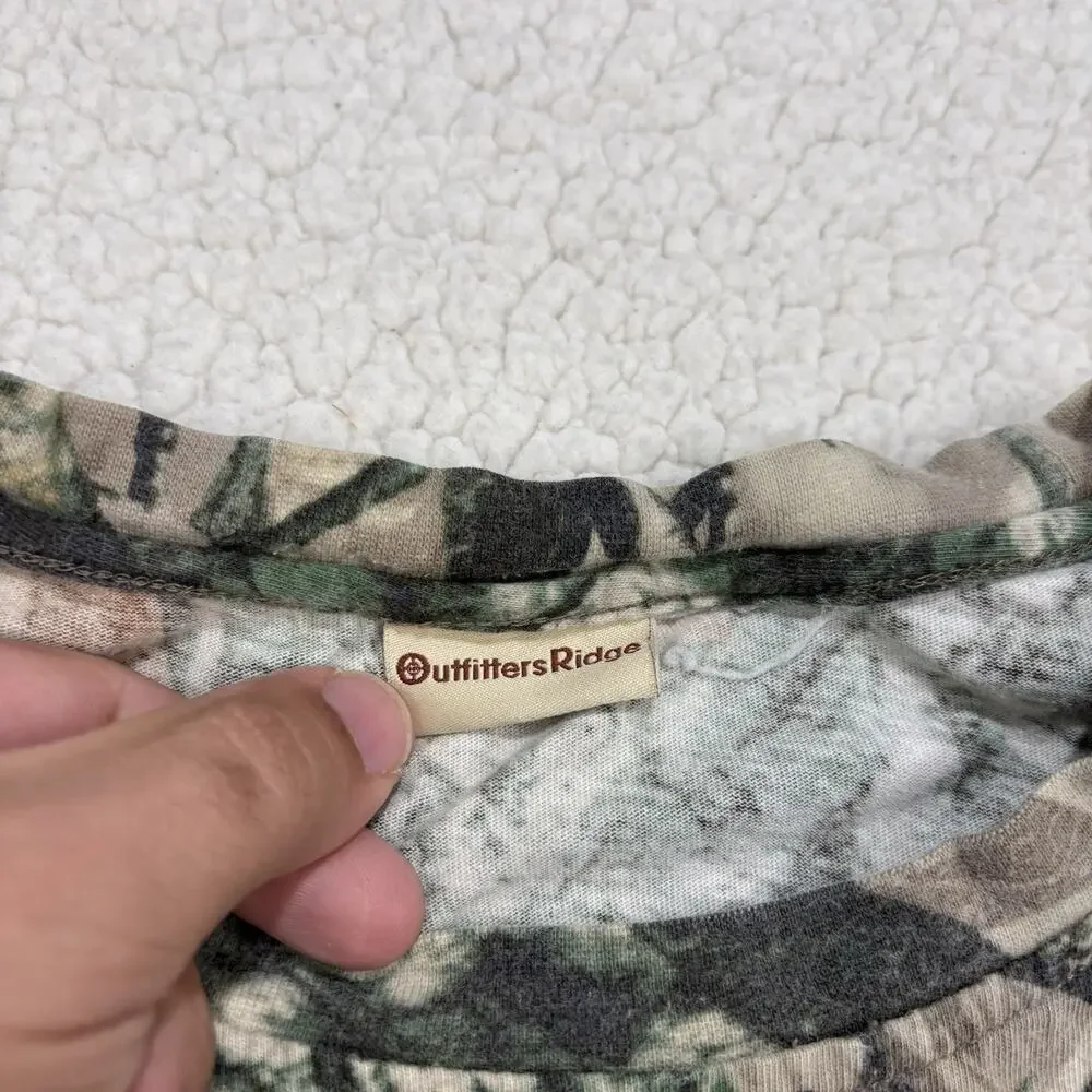 Outfitters Ridge‎ Camo T-shirt Mens 3XL Camouflage Fusion 3D Hunting Long Sleeve